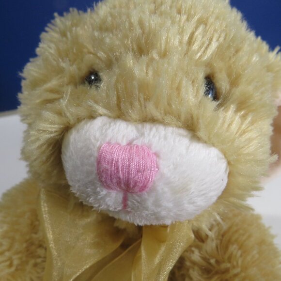 Tan Commonwealth Plush Rabbit Bunny with long hair 9" tall Easter - Picture 2 of 10